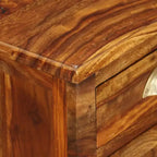 Comodino da notte Tavolino da letto in legno massello di acacia (2 pezzi)