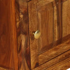 Comodino da notte Tavolino da letto in legno massello di acacia (2 pezzi)