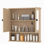 Mobiletto da bagno a parete, mobiletto a 2 ripiani sopra il WC, mobiletto in legno impermeabile per bagno, cucina, soggiorno