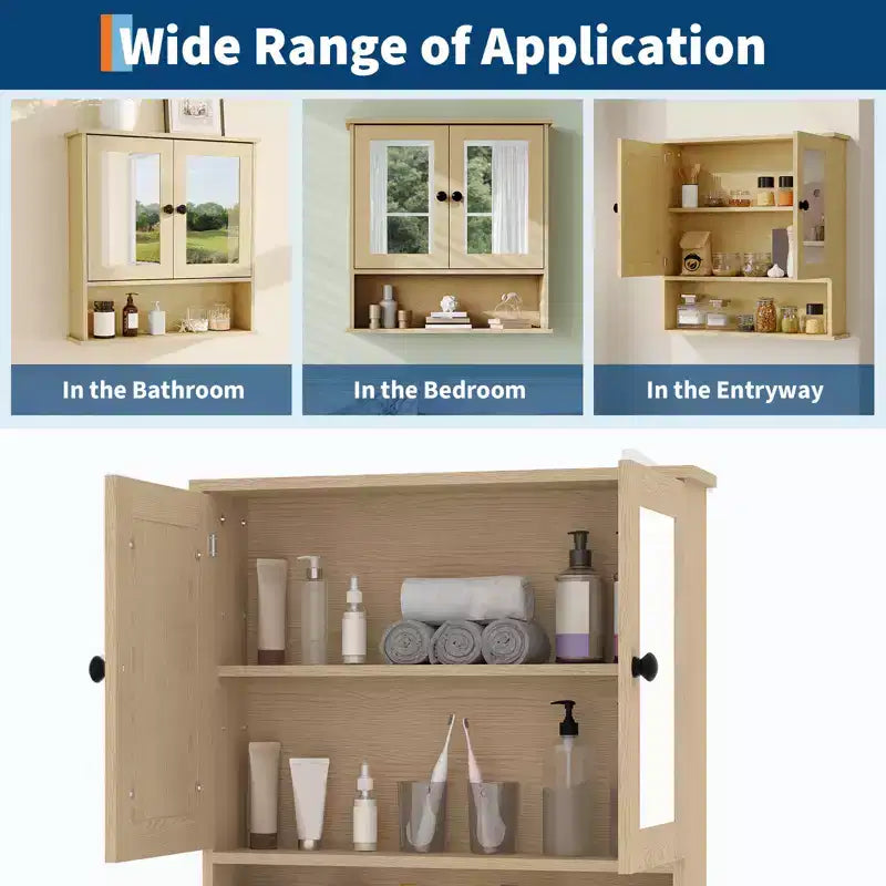 Mobiletto da bagno a parete, mobiletto a 2 ripiani sopra il WC, mobiletto in legno impermeabile per bagno, cucina, soggiorno