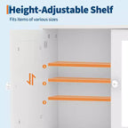 Mobiletto da bagno a parete, mobiletto a 2 ripiani sopra il WC, mobiletto in legno impermeabile per bagno, cucina, soggiorno