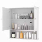 Mobiletto da bagno a parete, mobiletto a 2 ripiani sopra il WC, mobiletto in legno impermeabile per bagno, cucina, soggiorno