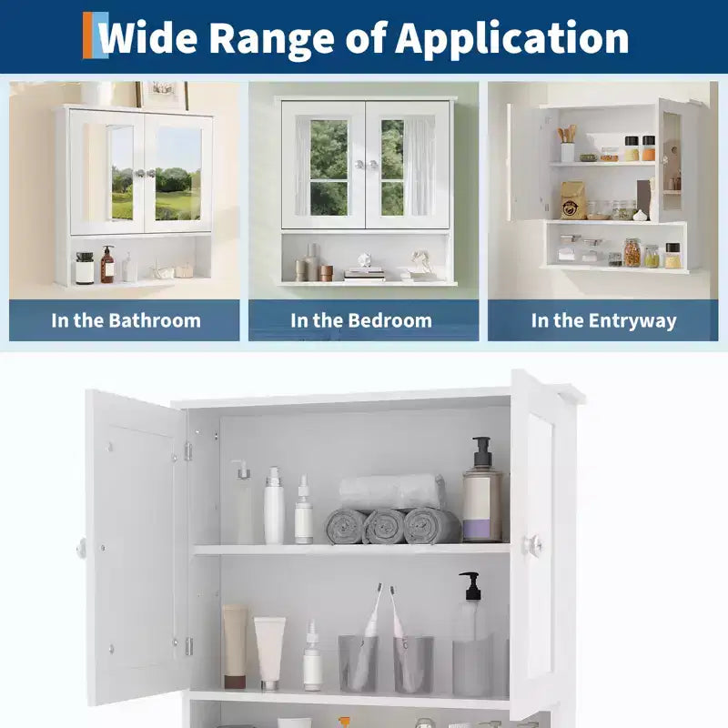 Mobiletto da bagno a parete, mobiletto a 2 ripiani sopra il WC, mobiletto in legno impermeabile per bagno, cucina, soggiorno