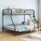 Struttura letto a castello in metallo Hyacinth Modern Heavy Duty a due piazze e mezza con ringhiera superiore rinforzata