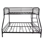 Struttura letto a castello in metallo Hyacinth Modern Heavy Duty a due piazze e mezza con ringhiera superiore rinforzata