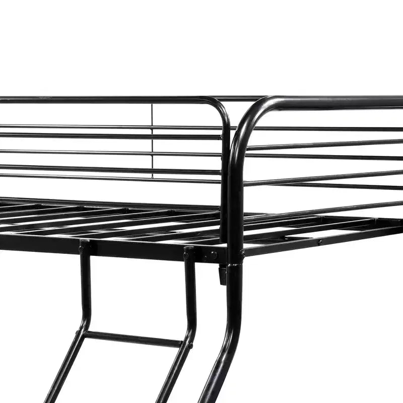 Struttura letto a castello in metallo Hyacinth Modern Heavy Duty a due piazze e mezza con ringhiera superiore rinforzata