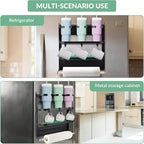 Porta-tazze magnetico per il lato del frigorifero Organizer pieghevole salvaspazio con ripiano e ganci, contiene 3 tazze grandi, installazione senza trapano per la cucina