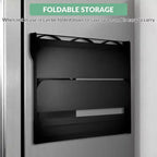 Porta-tazze magnetico per il lato del frigorifero Organizer pieghevole salvaspazio con ripiano e ganci, contiene 3 tazze grandi, installazione senza trapano per la cucina