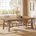 Tribesigns 70.9-Inch Farmhouse Dining Table for 6-8, Large Rectangle Kitchen Table with Reinforced Legs for Kitchen & Dining & Living Room (Natural)