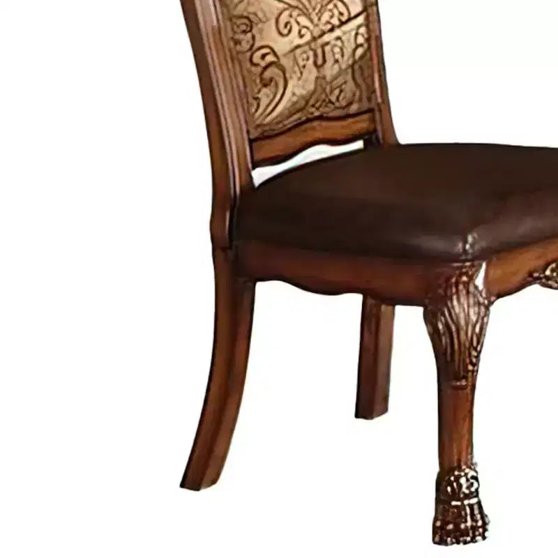 21" Dresden PU Dining Chairs Cherry Oak (2-Piece)