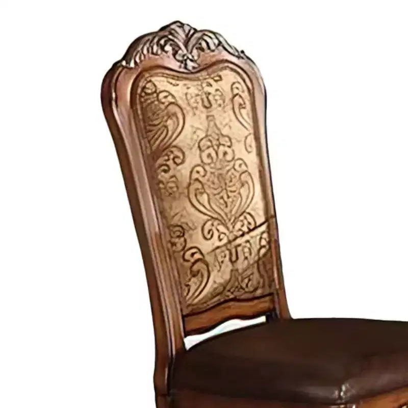 21" Dresden PU Dining Chairs Cherry Oak (2-Piece)