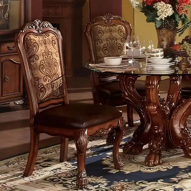 21" Dresden PU Dining Chairs Cherry Oak (2-Piece)