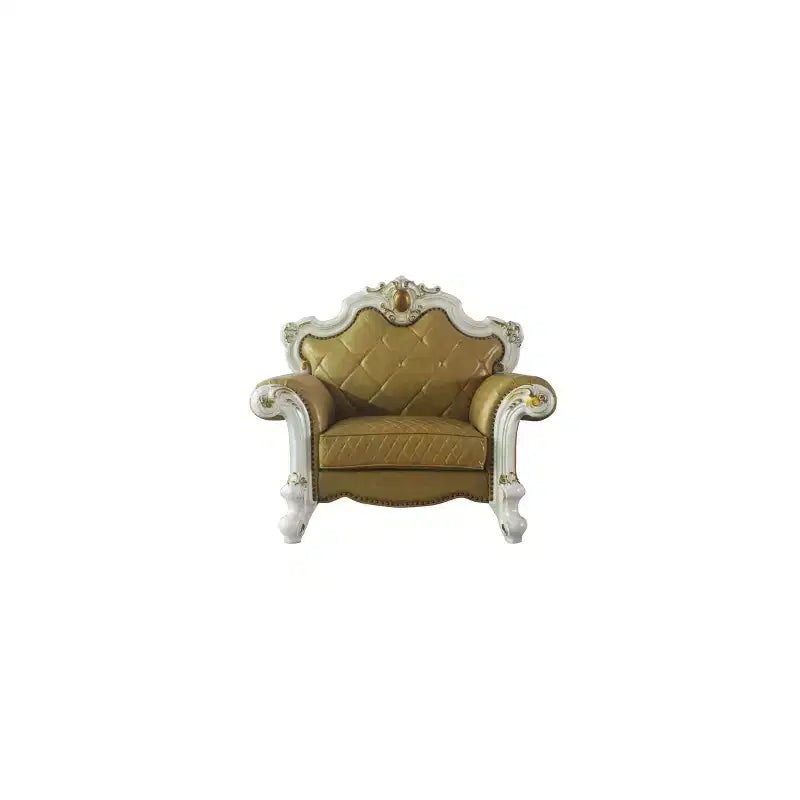 Poltrona Picardy in PU da 50" color Butterscotch/Perla Antica