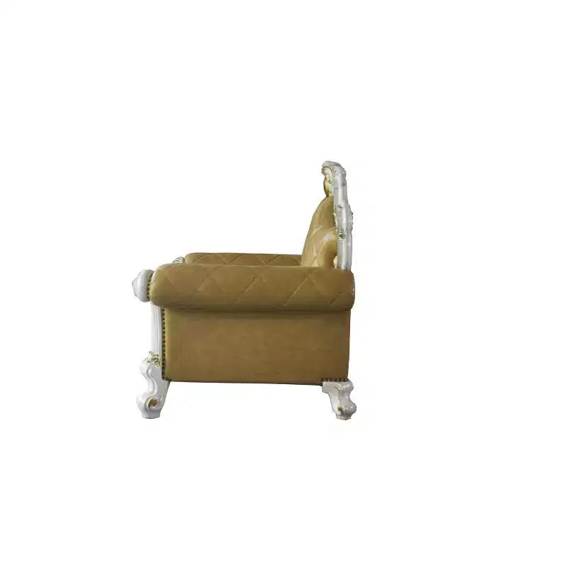 Poltrona Picardy in PU da 50" color Butterscotch/Perla Antica