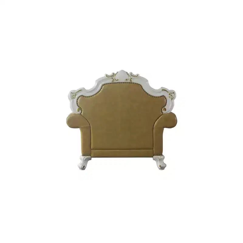 Poltrona Picardy in PU da 50" color Butterscotch/Perla Antica