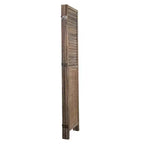 Divisorio a 4 pannelli Rancho Shutter con paravento pieghevole in legno di Paulownia, marrone - Proman Products: Separatore per ambienti, nessun assemblaggio richiesto