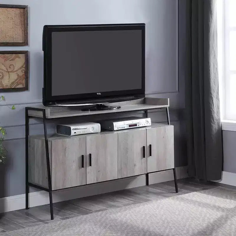 52" Samiya TV Stand for TVs up to 50" Gray Oak/Black Finish