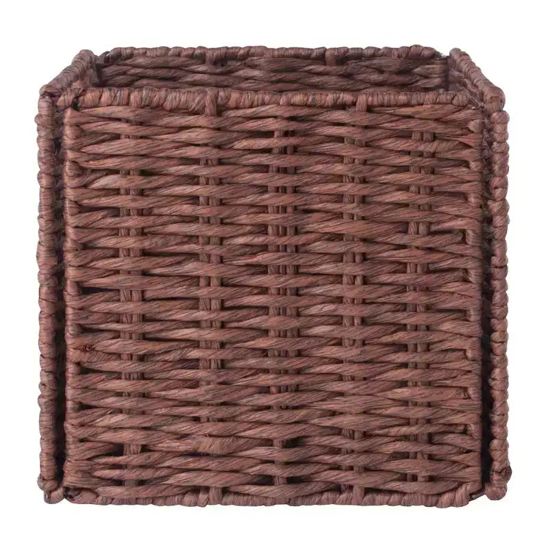 22.05" 4pc Milan Storage Hall Bench with Baskets Walnut