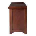 22.05" 4pc Milan Storage Hall Bench with Baskets Walnut