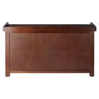 22.05" 4pc Milan Storage Hall Bench with Baskets Walnut
