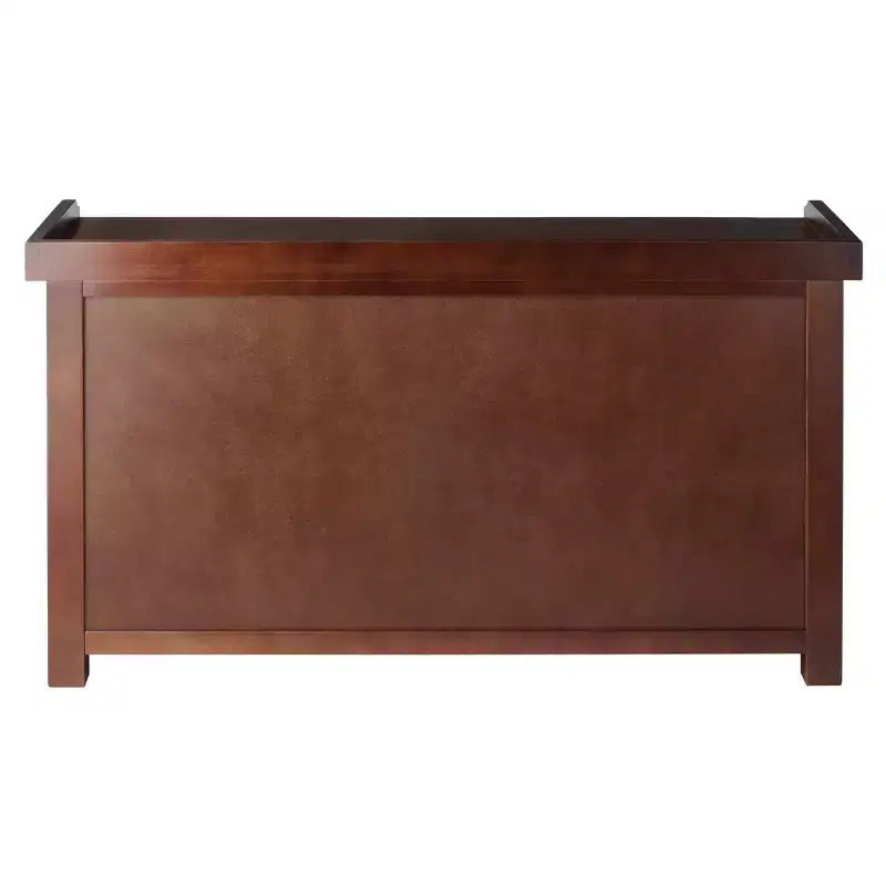 22.05" 4pc Milan Storage Hall Bench with Baskets Walnut
