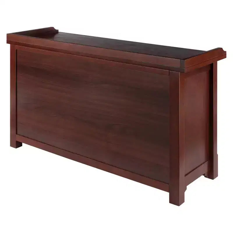 22.05" 4pc Milan Storage Hall Bench with Baskets Walnut