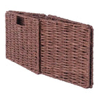 22.05" 4pc Milan Storage Hall Bench with Baskets Walnut