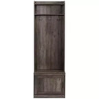 Rustic Hall Tree with Shoe Storage Bench, Entryway Bench with Coat Rack, Accent Coat Tree with Storage Shelves for Hallway, Mudroom