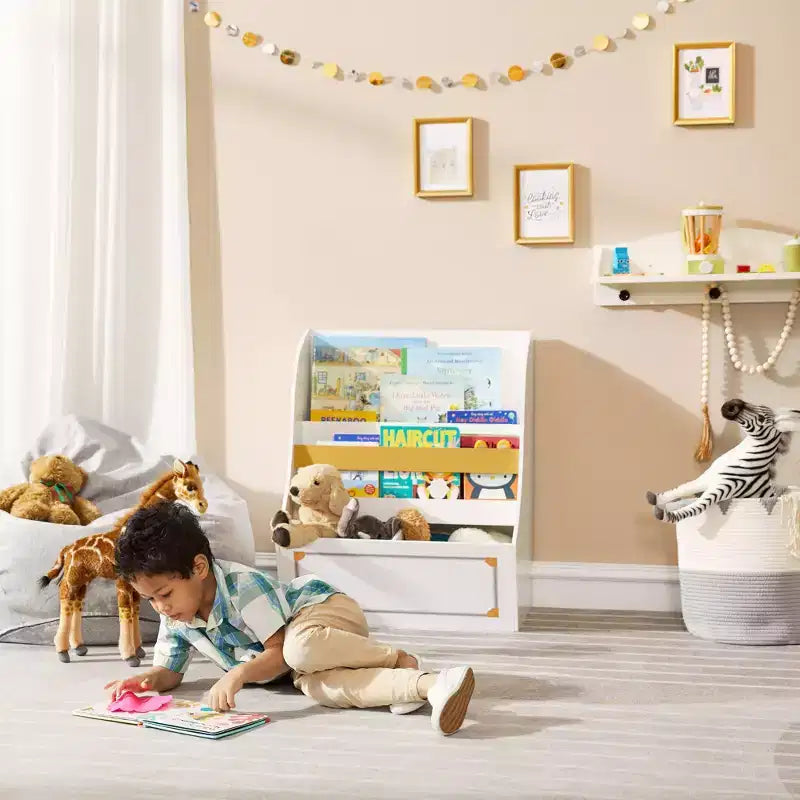 Libreria e Contenitore Portagiochi per Bambini in Legno Versailles