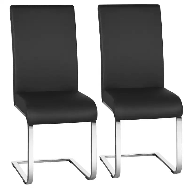 Yaheetech 2PCS PU Leather Dining Chairs Furniture for Kitchen, Dining Room