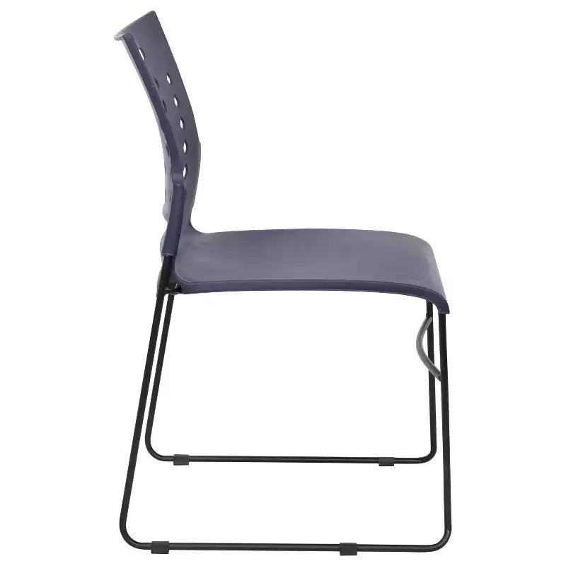 Sedia impilabile con base a slitta della serie HERCULES, confezione da 5, portata 399 kg, con schienale ventilato