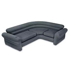 Divano Sezionale Angolare da Interno con Poltrona Lounge e Pouf (2 Pezzi)