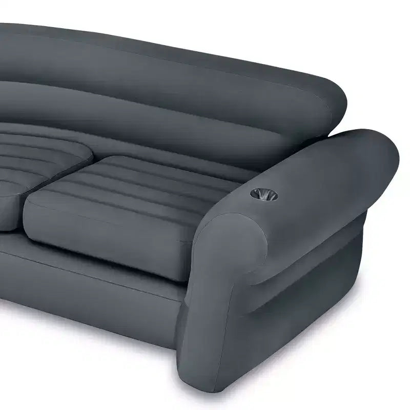 Divano Sezionale Angolare da Interno con Poltrona Lounge e Pouf (2 Pezzi)