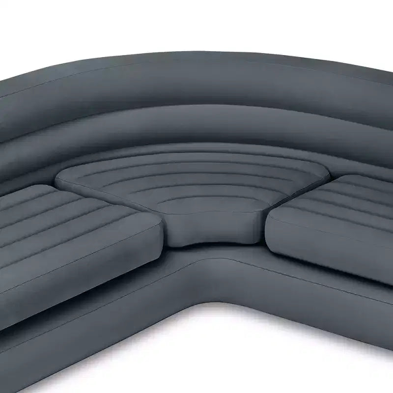 Divano Sezionale Angolare da Interno con Poltrona Lounge e Pouf (2 Pezzi)