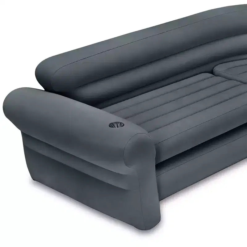 Divano Sezionale Angolare da Interno con Poltrona Lounge e Pouf (2 Pezzi)