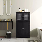 Mobiletto da bagno con ante e ripiano regolabile, armadietto da cucina