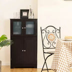 Mobiletto da bagno con ante e ripiano regolabile, armadietto da cucina
