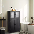 Mobiletto da bagno con ante e ripiano regolabile, armadietto da cucina