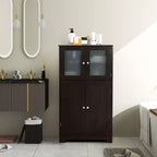 Mobiletto da bagno con ante e ripiano regolabile, armadietto da cucina