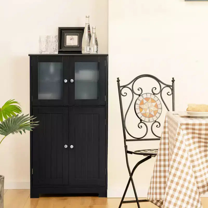 Mobiletto da bagno con ante e ripiano regolabile, armadietto da cucina